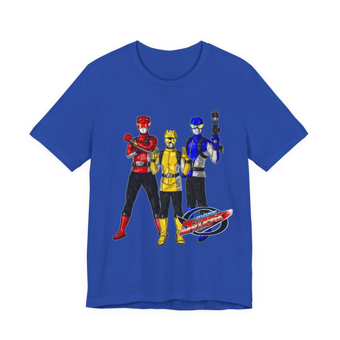Go Busters team Tee Super Sentai T Shirt Custom Graphic Art Cosplay Shirts Rangers Retro Vintage 90s