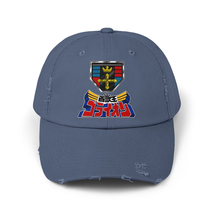 Go-Lion Distressed Hat Super Sentai T Shirt Custom Graphic Art Cosplay Shirts  Retro Vintage 90s