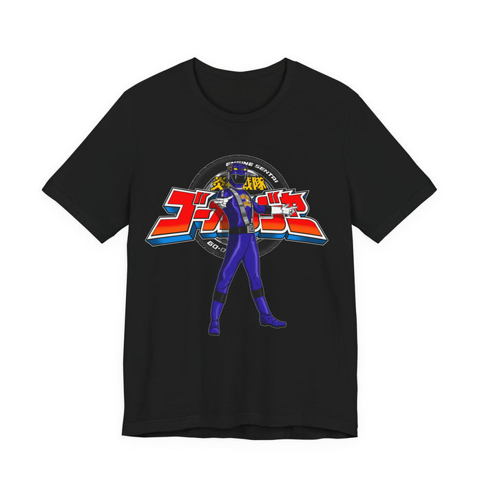 Go-Onger Go On Blue Tee Super Sentai T Shirt Custom Graphic Art Cosplay Shirts Rangers Retro Vintage 90s