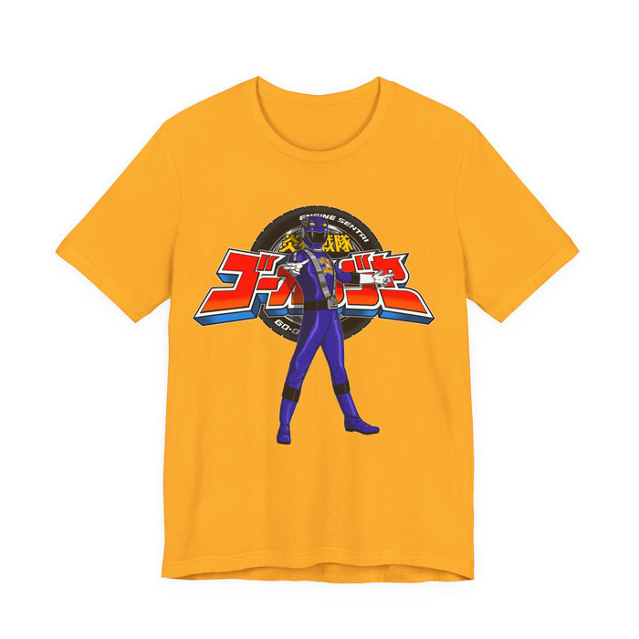 Go-Onger Go On Blue Tee Super Sentai T Shirt Custom Graphic Art Cosplay Shirts Rangers Retro Vintage 90s