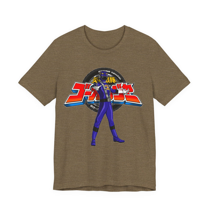 Go-Onger Go On Blue Tee Super Sentai T Shirt Custom Graphic Art Cosplay Shirts Rangers Retro Vintage 90s