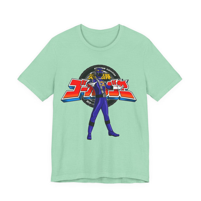 Go-Onger Go On Blue Tee Super Sentai T Shirt Custom Graphic Art Cosplay Shirts Rangers Retro Vintage 90s