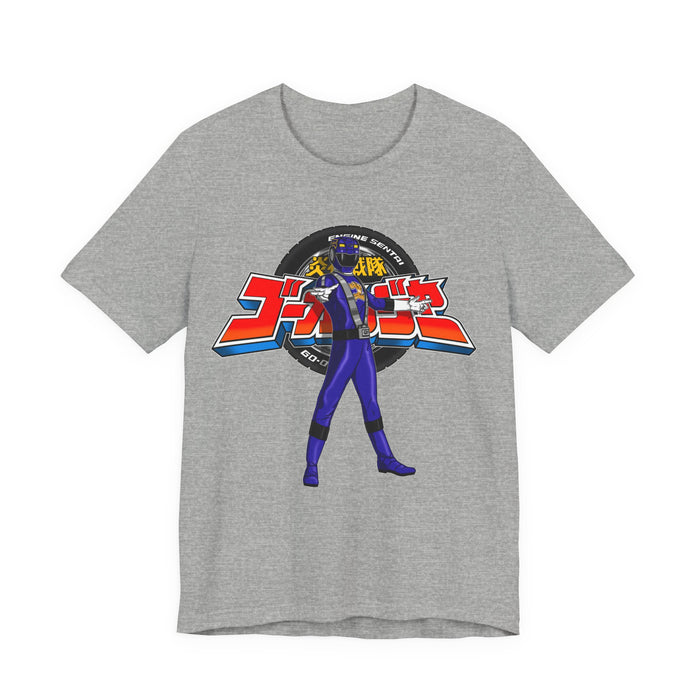 Go-Onger Go On Blue Tee Super Sentai T Shirt Custom Graphic Art Cosplay Shirts Rangers Retro Vintage 90s