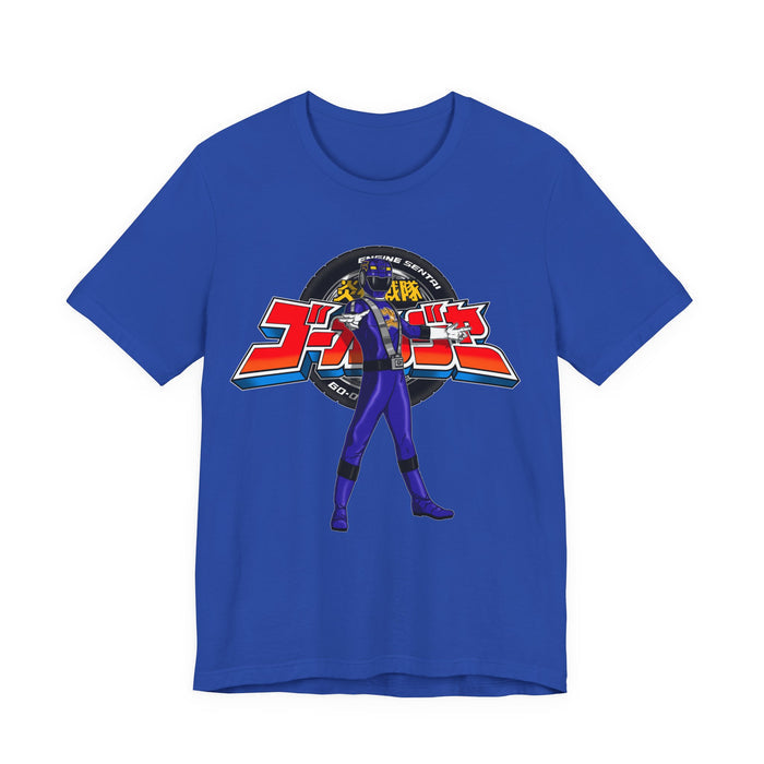 Go-Onger Go On Blue Tee Super Sentai T Shirt Custom Graphic Art Cosplay Shirts Rangers Retro Vintage 90s