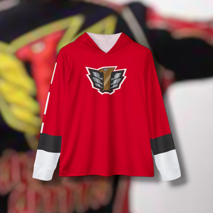 Go-Onger Go-On Red Hoodie (Full Print) Lightweight, Breathable, workout, pull over, fitness Hoodie Super Sentai Custom