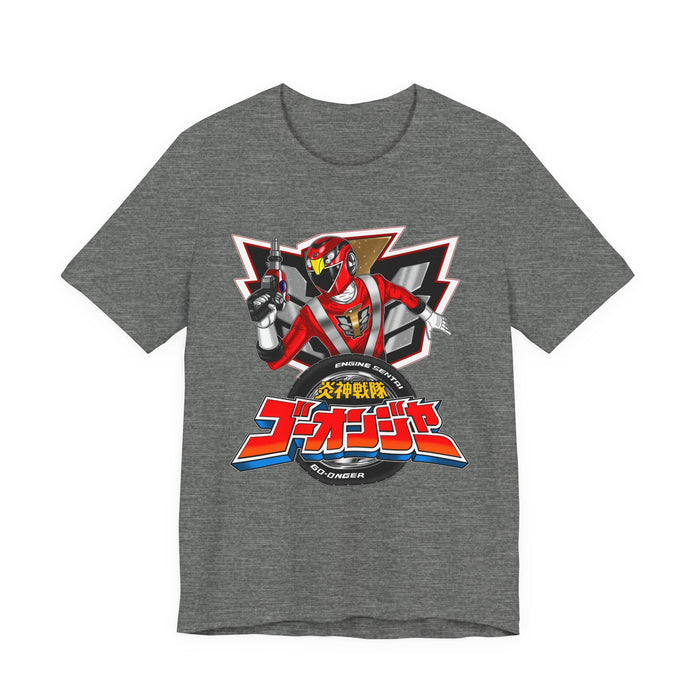 Go-onger Go On Red Tee Super Sentai T Shirt Custom Graphic Art Cosplay Shirts Rangers Retro Vintage 90s