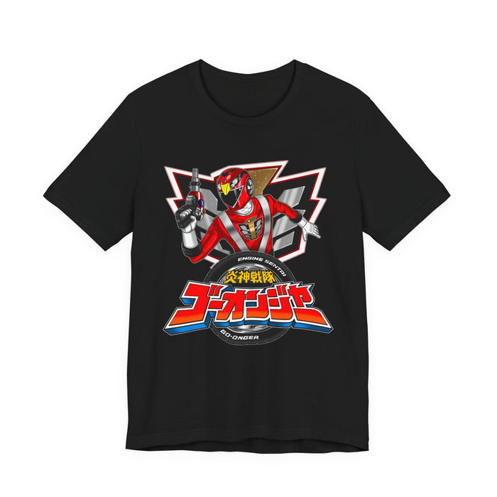 Go-onger Go On Red Tee Super Sentai T Shirt Custom Graphic Art Cosplay Shirts Rangers Retro Vintage 90s