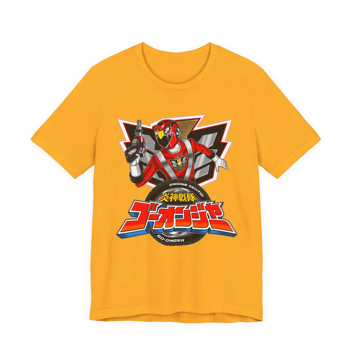 Go-onger Go On Red Tee Super Sentai T Shirt Custom Graphic Art Cosplay Shirts Rangers Retro Vintage 90s
