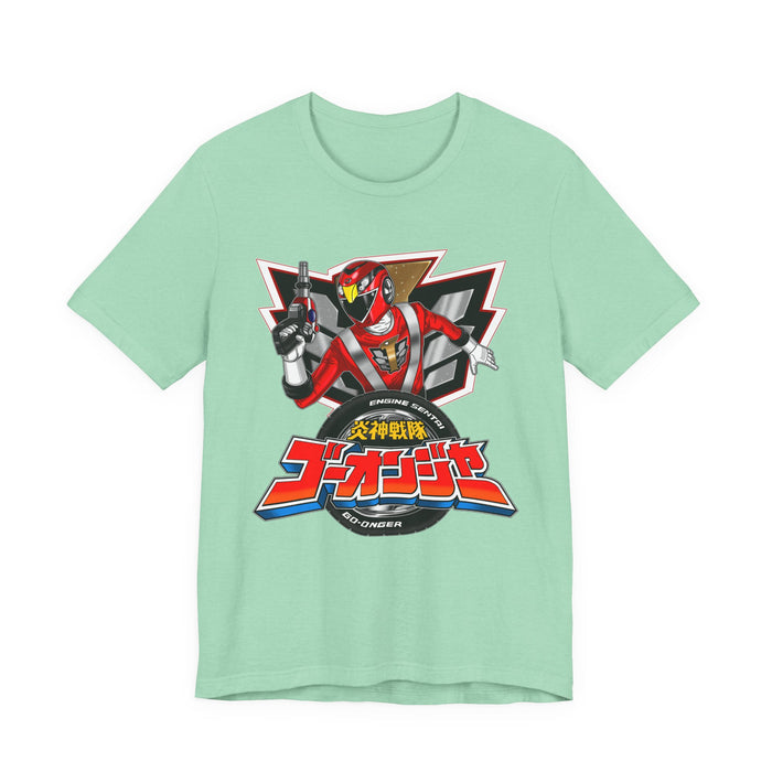 Go-onger Go On Red Tee Super Sentai T Shirt Custom Graphic Art Cosplay Shirts Rangers Retro Vintage 90s