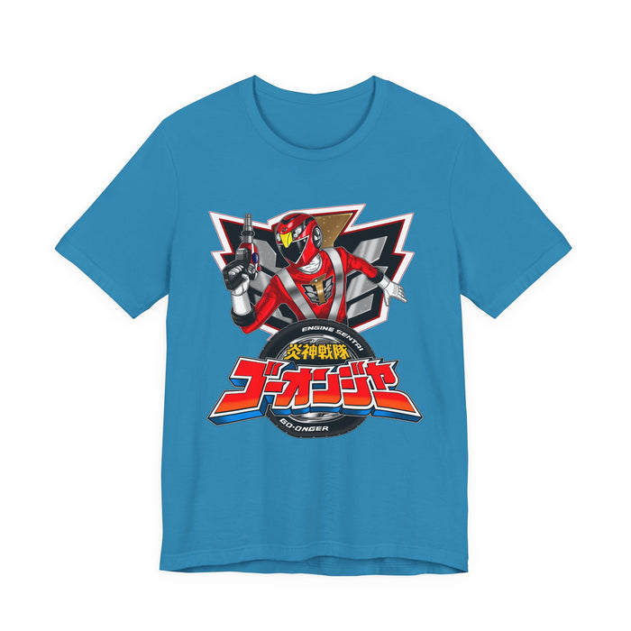 Go-onger Go On Red Tee Super Sentai T Shirt Custom Graphic Art Cosplay Shirts Rangers Retro Vintage 90s