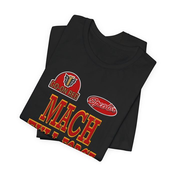 Go-Onger Mach Full Speed Tee Custom Front and Back Graphic Art Cosplay Shirts Rangers Retro Vintage 90s