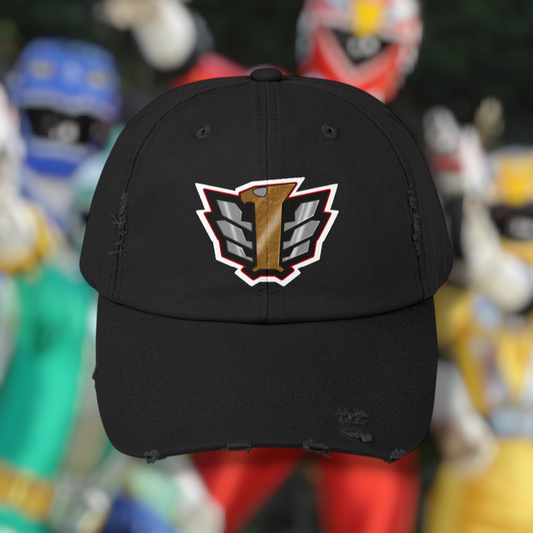 Go-Onger Red Distressed Hat Super Sentai T Shirt Custom Graphic Art Cosplay Shirts  Retro Vintage 90s