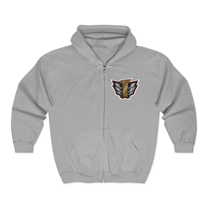 Go-Onger Red Full Zip Hoodie Custom Graphic Art Cosplay Shirts Rangers Retro Vintage 90s