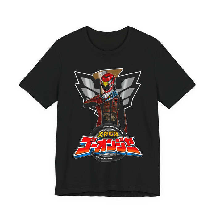 Go-Onger Red Sosuke Tee Super Sentai T Shirt Custom Graphic Art Cosplay Shirts Rangers Retro Vintage 90s