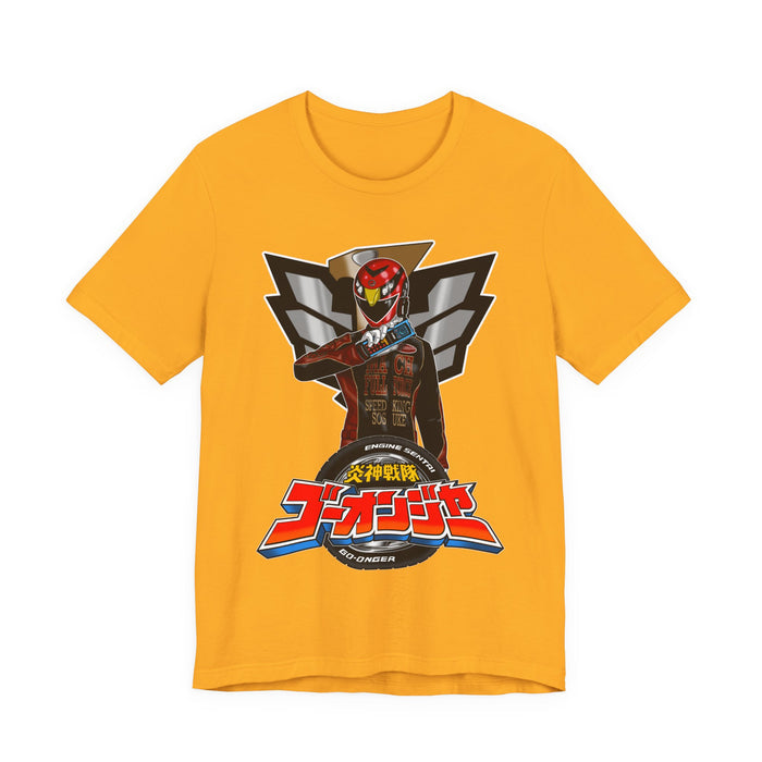 Go-Onger Red Sosuke Tee Super Sentai T Shirt Custom Graphic Art Cosplay Shirts Rangers Retro Vintage 90s