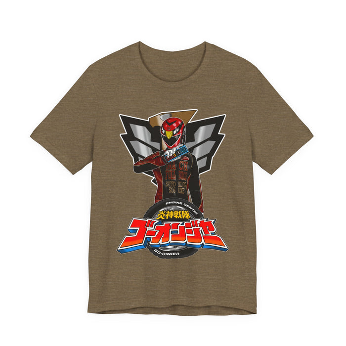 Go-Onger Red Sosuke Tee Super Sentai T Shirt Custom Graphic Art Cosplay Shirts Rangers Retro Vintage 90s