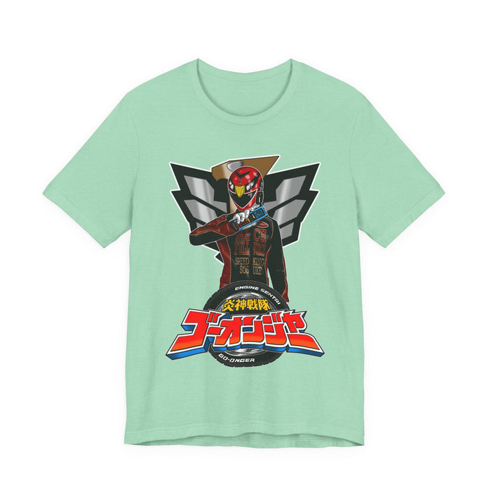 Go-Onger Red Sosuke Tee Super Sentai T Shirt Custom Graphic Art Cosplay Shirts Rangers Retro Vintage 90s