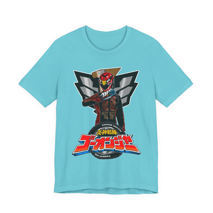 Go-Onger Red Sosuke Tee Super Sentai T Shirt Custom Graphic Art Cosplay Shirts Rangers Retro Vintage 90s