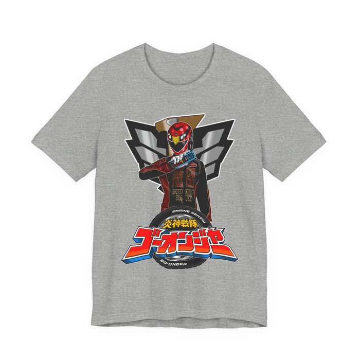 Go-Onger Red Sosuke Tee Super Sentai T Shirt Custom Graphic Art Cosplay Shirts Rangers Retro Vintage 90s