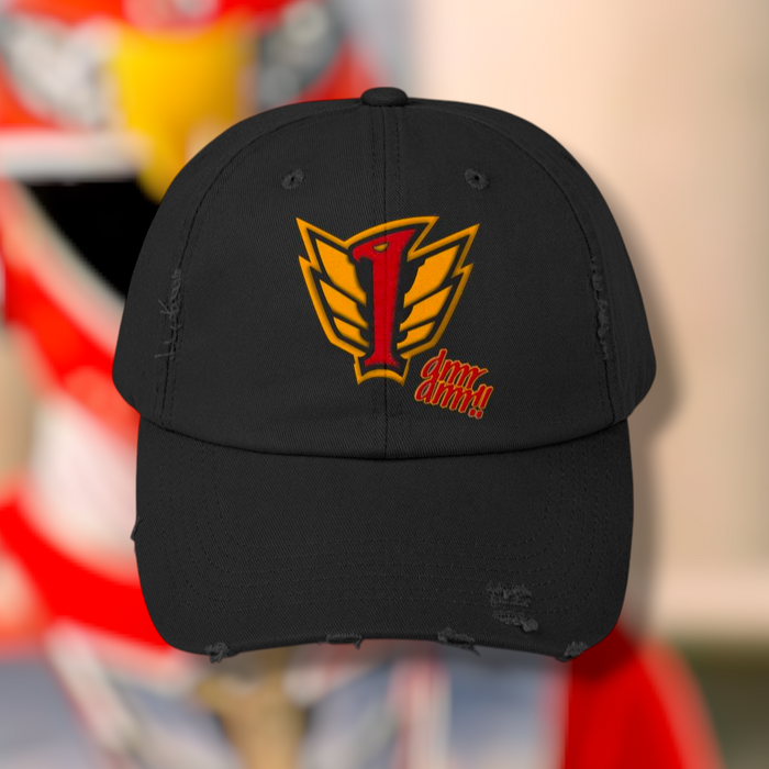 Go-Onger Red Speed King Distressed Hat Super Sentai T Shirt Custom Graphic Art Cosplay Shirts  Retro Vintage 90s