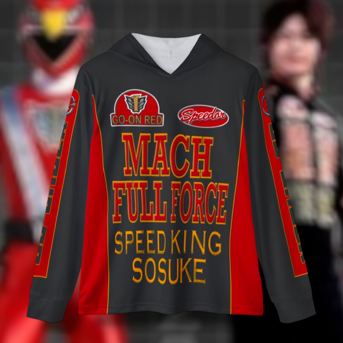 Go-Onger Red Speed King Hoodie (Full Print) Lightweight, Breathable, workout, pull over, fitness Hoodie Super Sentai Custom