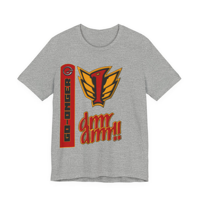 Go-Onger Red Tee Super Sentai T Shirt Custom Graphic Art Cosplay Shirts  Retro Vintage 90s