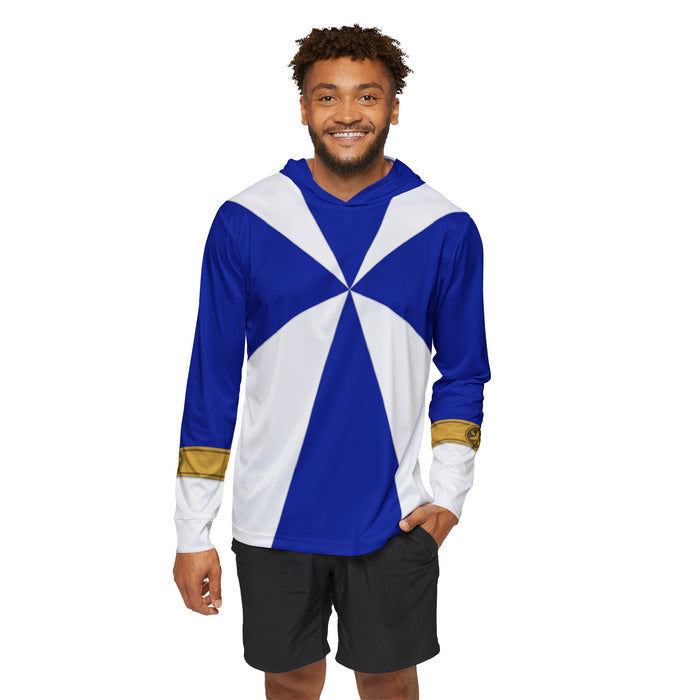 GoGo Five Blue Hoodie (Full Print) Lightweight, Breathable, workout, pull over, fitness Hoodie Super Sentai Custom