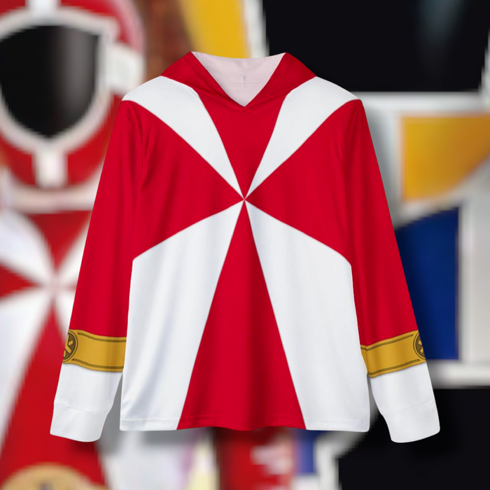 GoGo Five Hoodie (Full Print) Lightweight, Breathable, workout, pull over, fitness Hoodie Super Sentai Custom