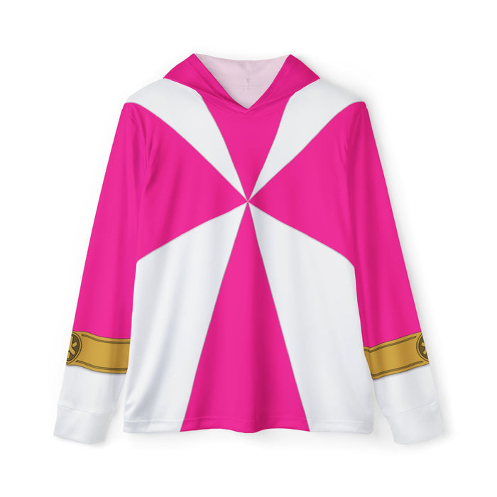 GoGo Five Pink Hoodie (Full Print) Lightweight, Breathable, workout, pull over, fitness Hoodie Super Sentai Custom