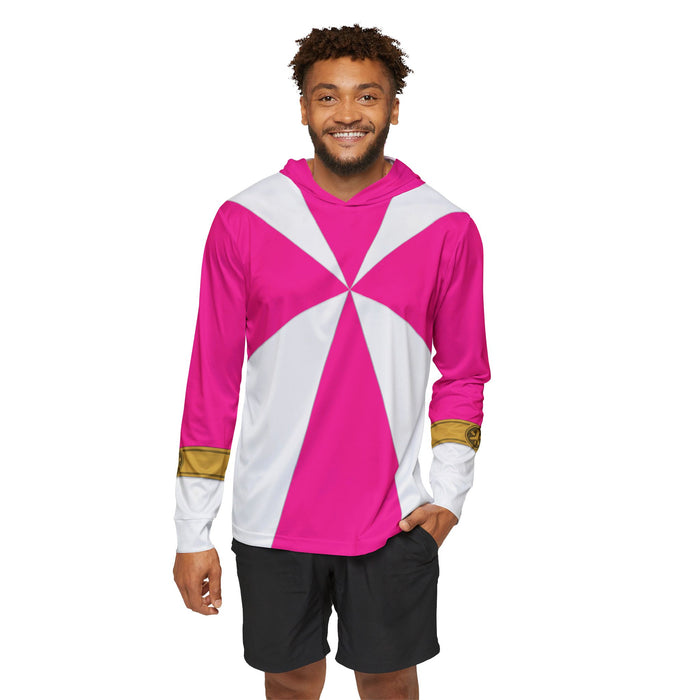 GoGo Five Pink Hoodie (Full Print) Lightweight, Breathable, workout, pull over, fitness Hoodie Super Sentai Custom
