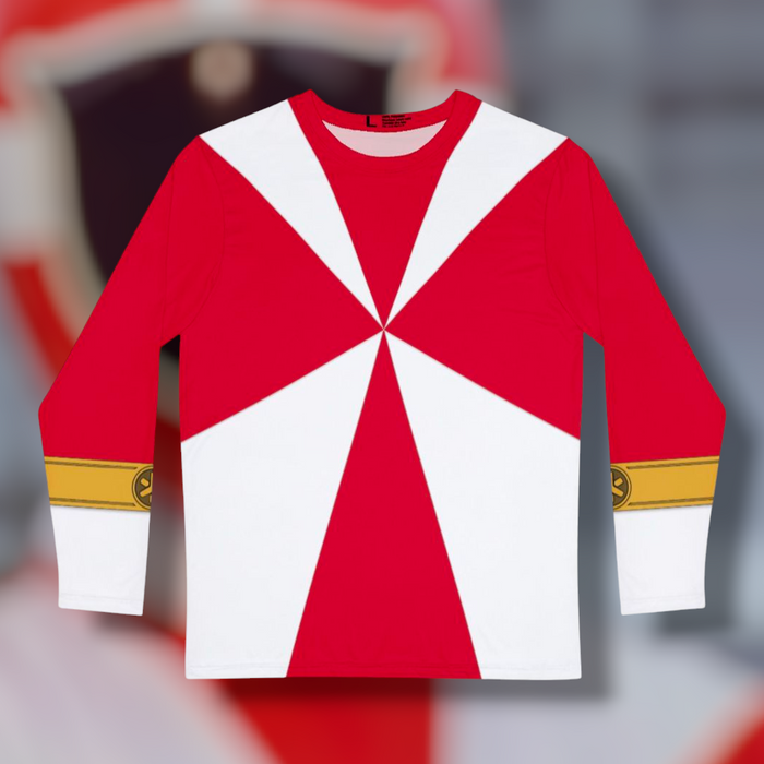 GoGo Five Red Long Sleeve Shirt (Full Print) Custom Graphic Art Cosplay Shirts Rangers Retro Vintage 90s