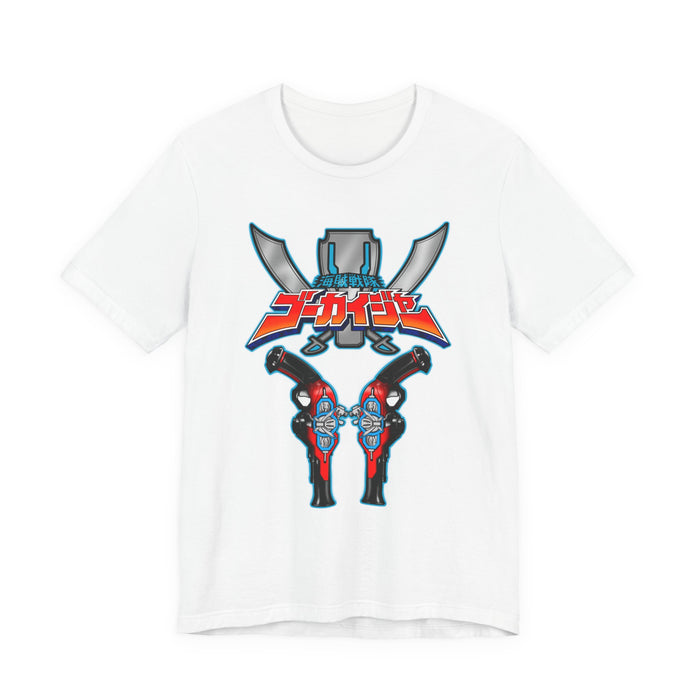 Gokai Blasters Tee Super Sentai T Shirt Custom Graphic Art Cosplay Shirts Rangers Retro Vintage 90s