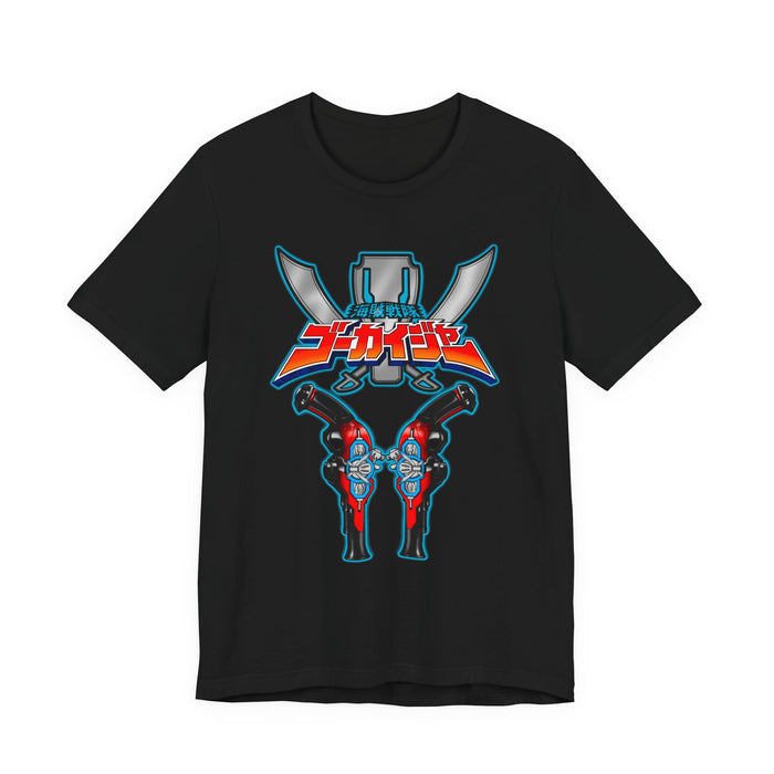 Gokai Blasters Tee Super Sentai T Shirt Custom Graphic Art Cosplay Shirts Rangers Retro Vintage 90s