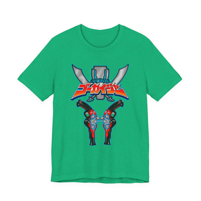 Gokai Blasters Tee Super Sentai T Shirt Custom Graphic Art Cosplay Shirts Rangers Retro Vintage 90s