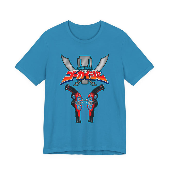 Gokai Blasters Tee Super Sentai T Shirt Custom Graphic Art Cosplay Shirts Rangers Retro Vintage 90s
