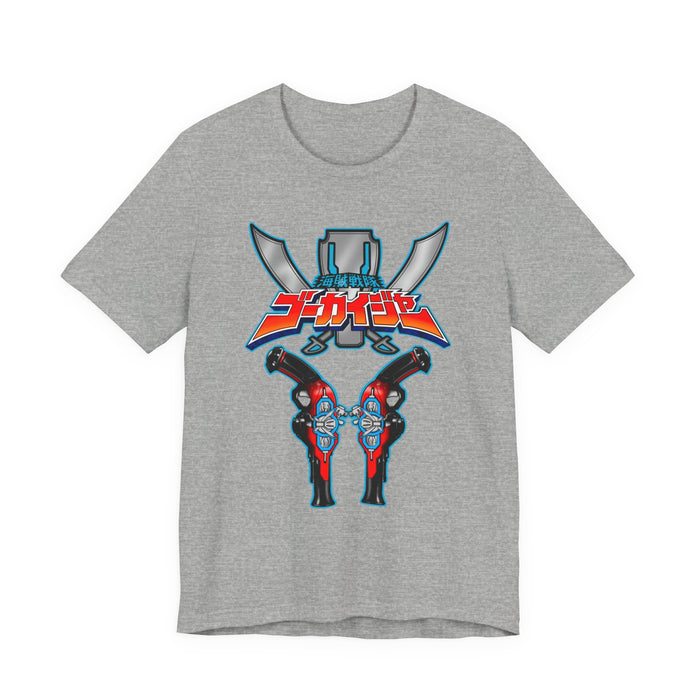 Gokai Blasters Tee Super Sentai T Shirt Custom Graphic Art Cosplay Shirts Rangers Retro Vintage 90s