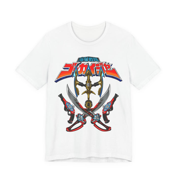 Gokai Gear Tee Super Sentai T Shirt Custom Graphic Art Cosplay Shirts Rangers Retro Vintage 90s