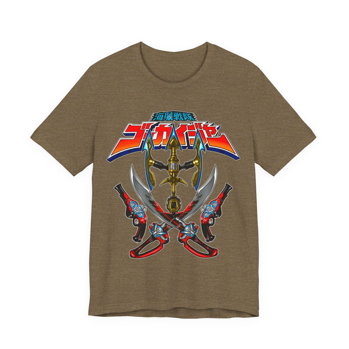 Gokai Gear Tee Super Sentai T Shirt Custom Graphic Art Cosplay Shirts Rangers Retro Vintage 90s
