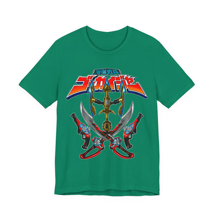 Gokai Gear Tee Super Sentai T Shirt Custom Graphic Art Cosplay Shirts Rangers Retro Vintage 90s