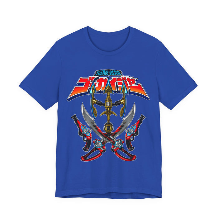 Gokai Gear Tee Super Sentai T Shirt Custom Graphic Art Cosplay Shirts Rangers Retro Vintage 90s