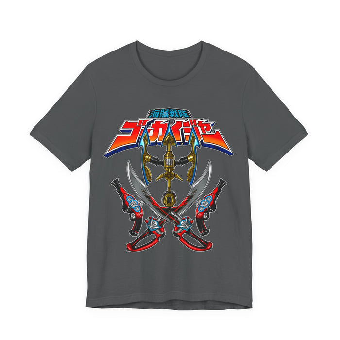 Gokai Gear Tee Super Sentai T Shirt Custom Graphic Art Cosplay Shirts Rangers Retro Vintage 90s