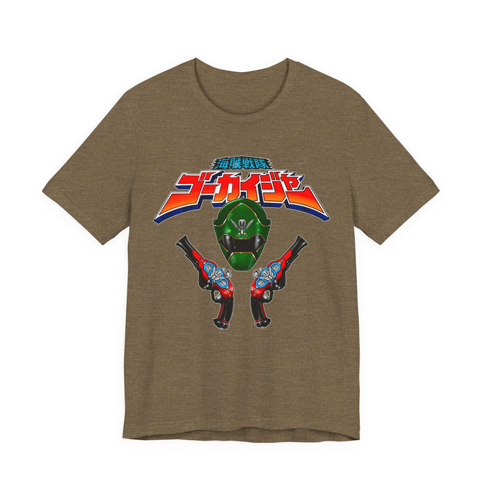 Gokai Green Tee Super Sentai T Shirt Custom Graphic Art Cosplay Shirts Rangers Retro Vintage 90s