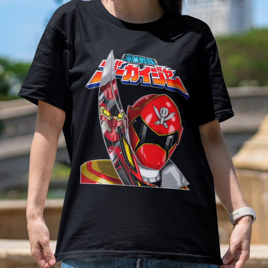 Gokai Homage Tee Custom Graphic Art Cosplay Shirts Rangers Retro Vintage 90s