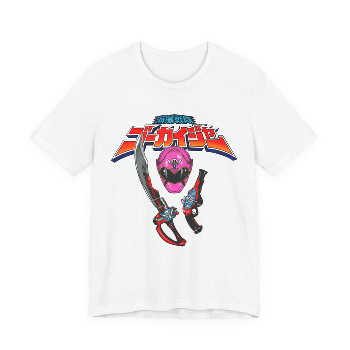 Gokai Pink Tee Super Sentai T Shirt Custom Graphic Art Cosplay Shirts Rangers Retro Vintage 90s