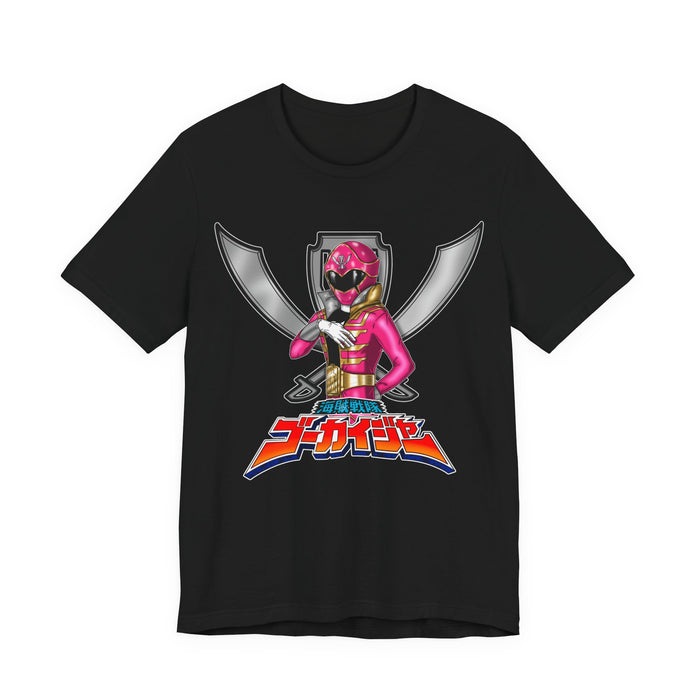 Gokai PInk Tee Super Sentai T Shirt Custom Graphic Art Cosplay Shirts Rangers Retro Vintage 90s