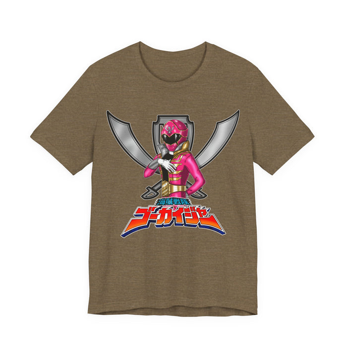 Gokai PInk Tee Super Sentai T Shirt Custom Graphic Art Cosplay Shirts Rangers Retro Vintage 90s