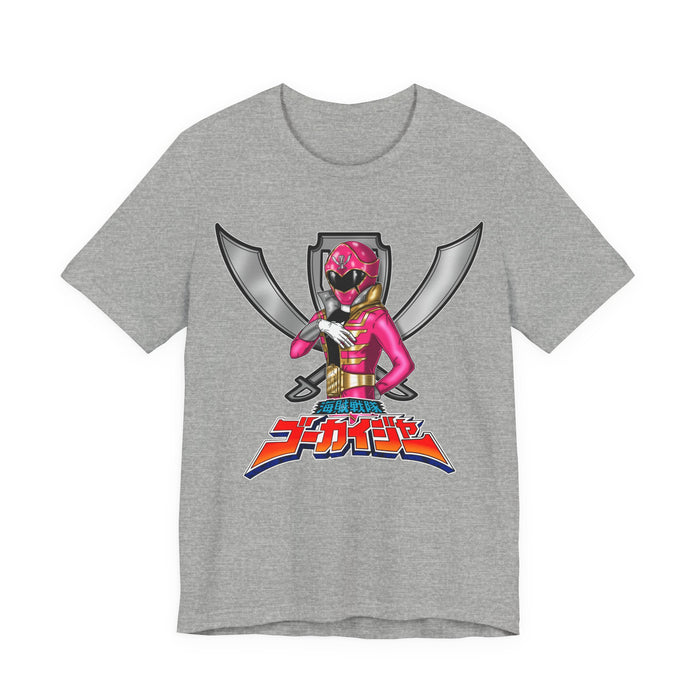 Gokai PInk Tee Super Sentai T Shirt Custom Graphic Art Cosplay Shirts Rangers Retro Vintage 90s