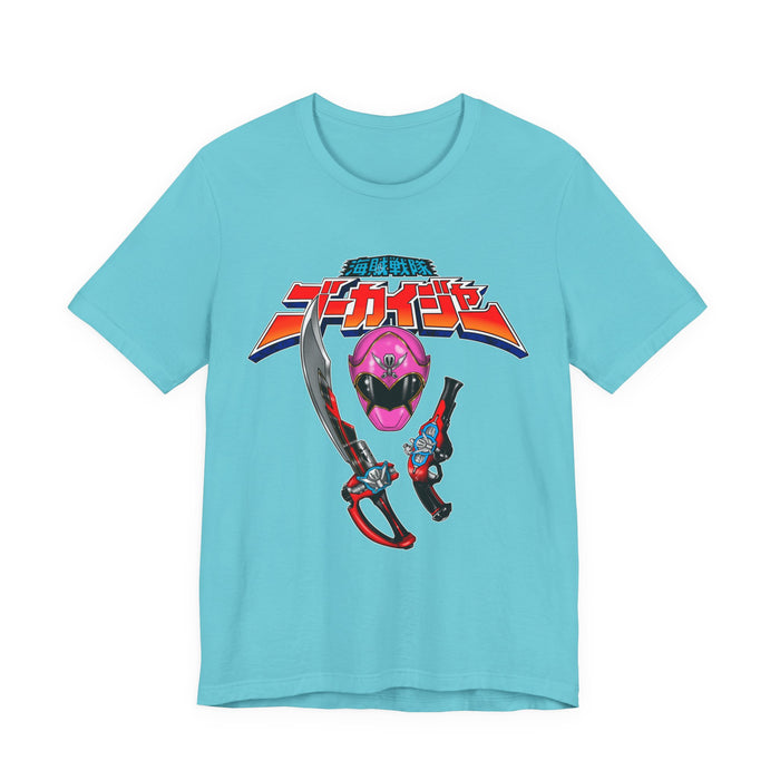 Gokai Pink Tee Super Sentai T Shirt Custom Graphic Art Cosplay Shirts Rangers Retro Vintage 90s
