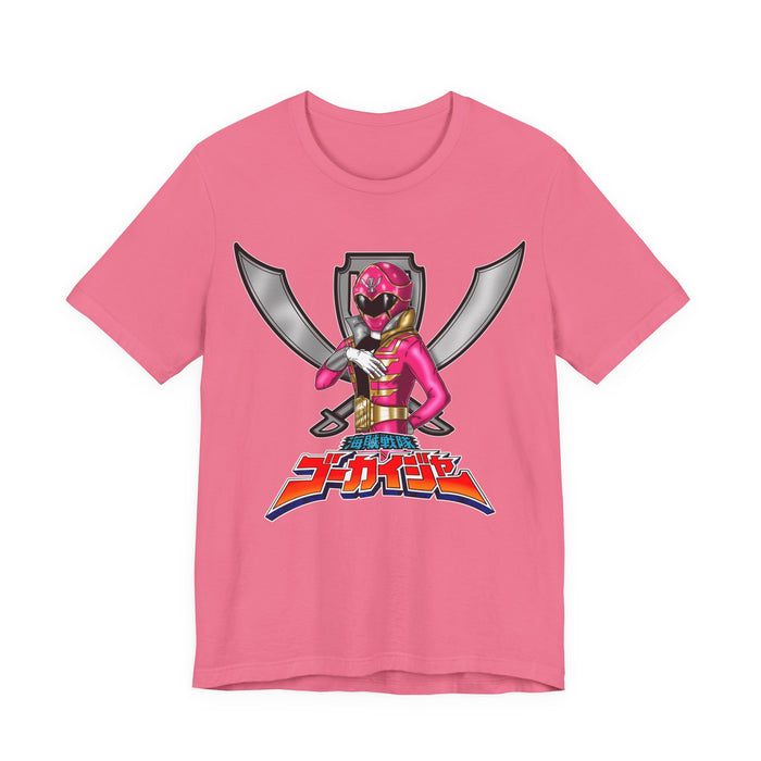 Gokai PInk Tee Super Sentai T Shirt Custom Graphic Art Cosplay Shirts Rangers Retro Vintage 90s