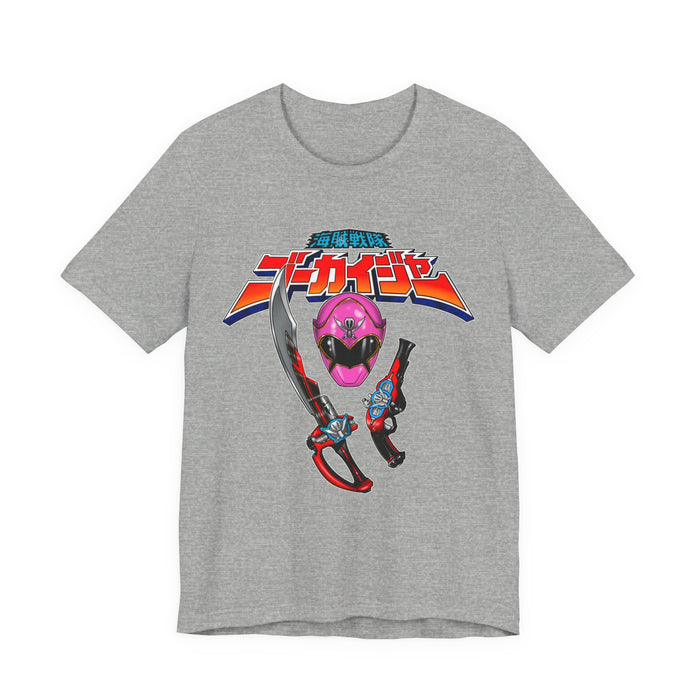 Gokai Pink Tee Super Sentai T Shirt Custom Graphic Art Cosplay Shirts Rangers Retro Vintage 90s